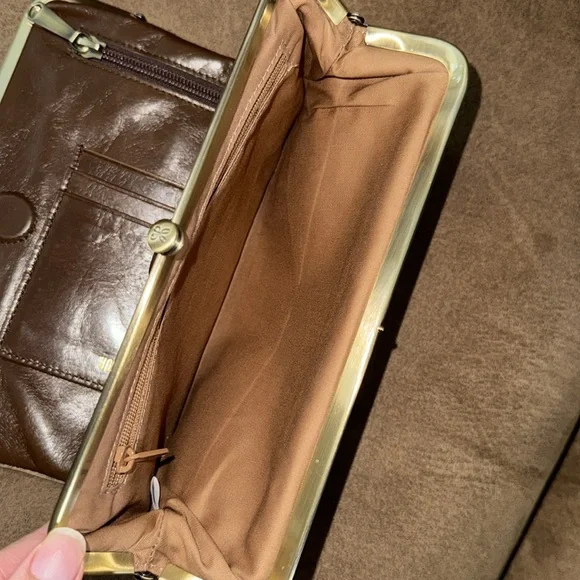 HOBO International Lauren Patchwork Clutch Wallet MOCHA MULTI - Picture 8 of 9